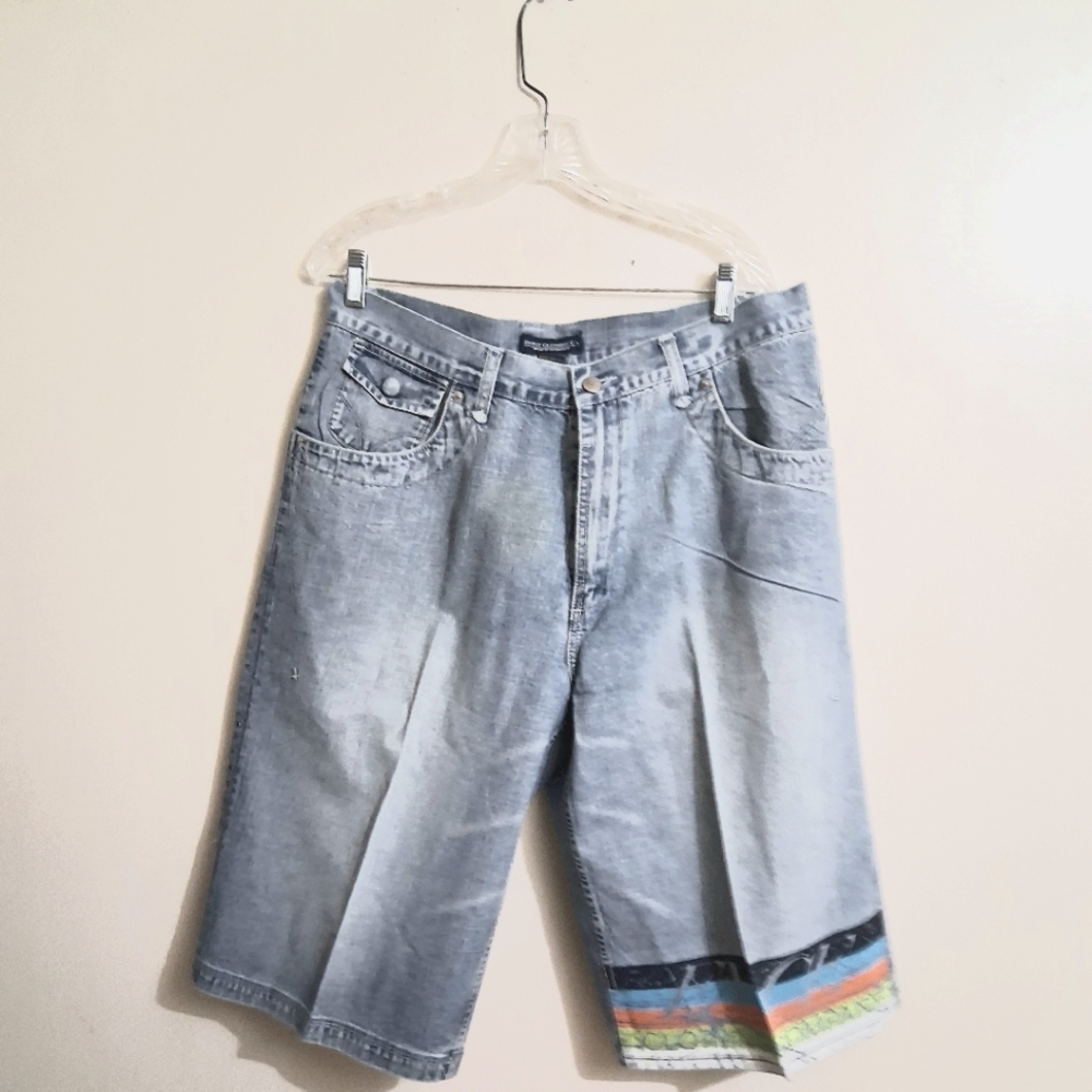 Men's Enyce Clothing Company Blue Jeans Shorts Y2k Faded Sz36